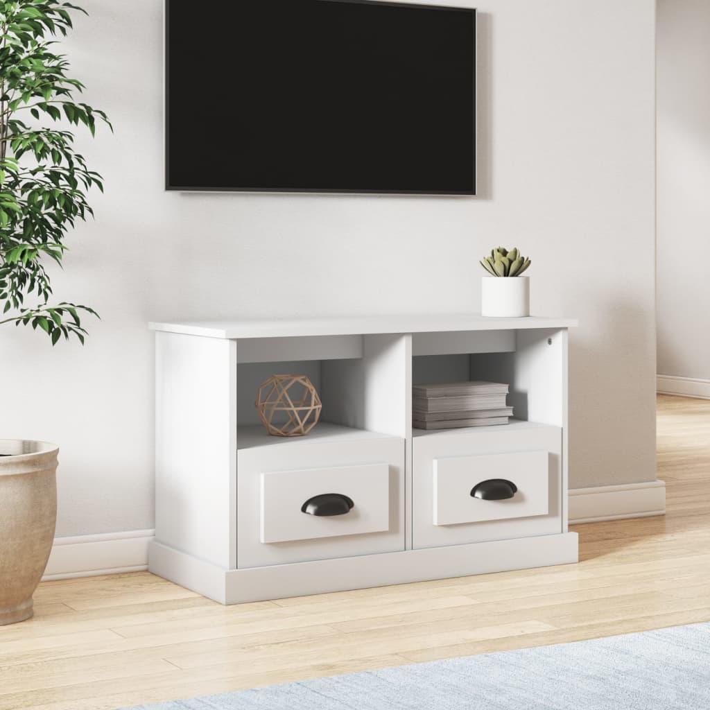 Tv-meubel 80x35x50 cm bewerkt hout eikenkleurig