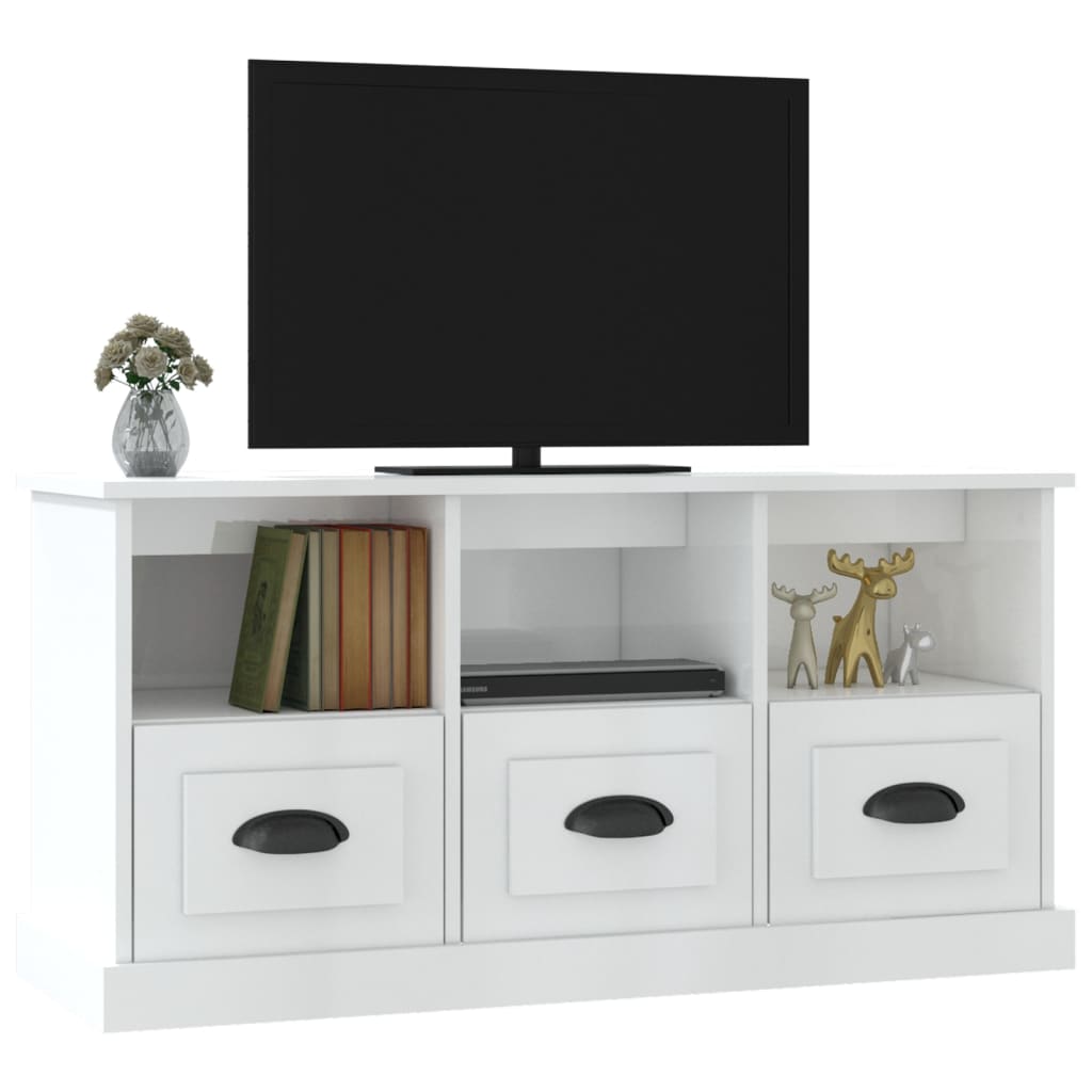 Tv-meubel 100x35x50 cm bewerkt hout eikenkleurig