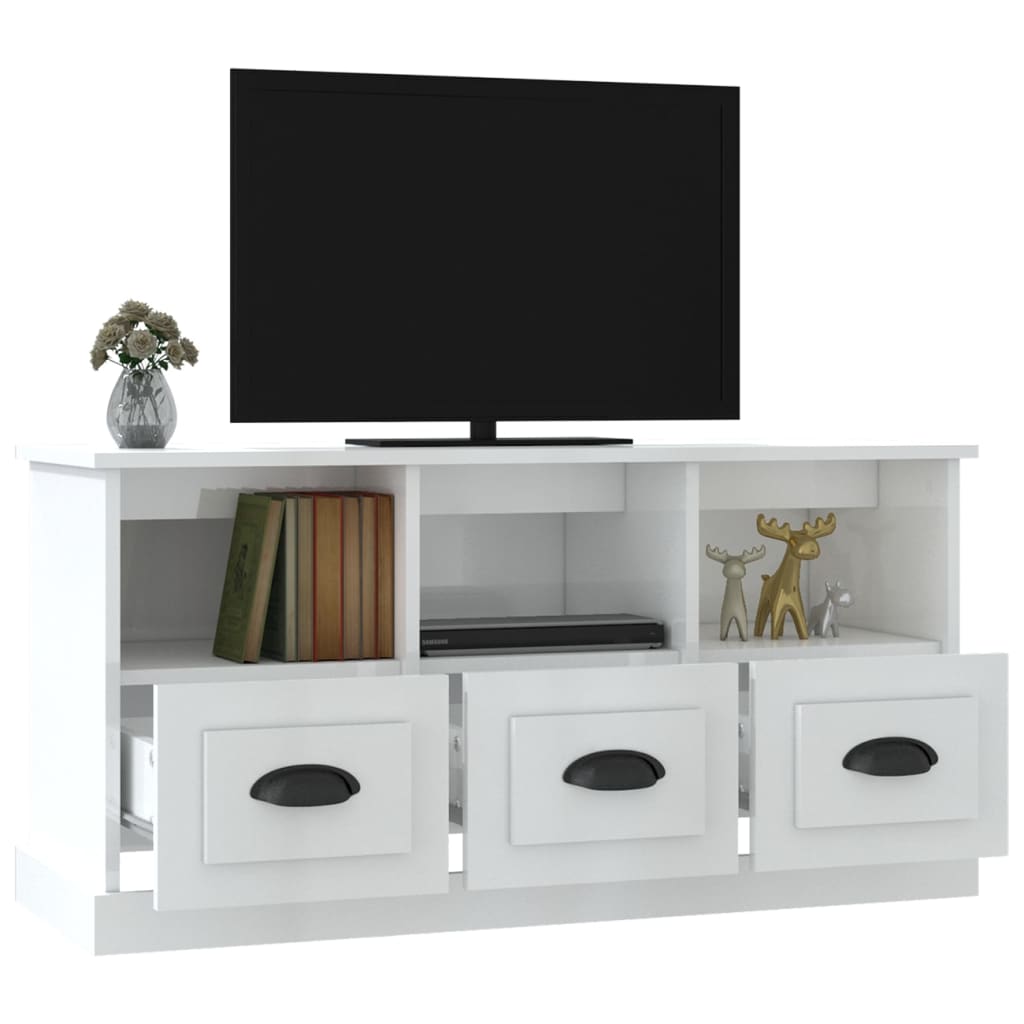 Tv-meubel 100x35x50 cm bewerkt hout eikenkleurig