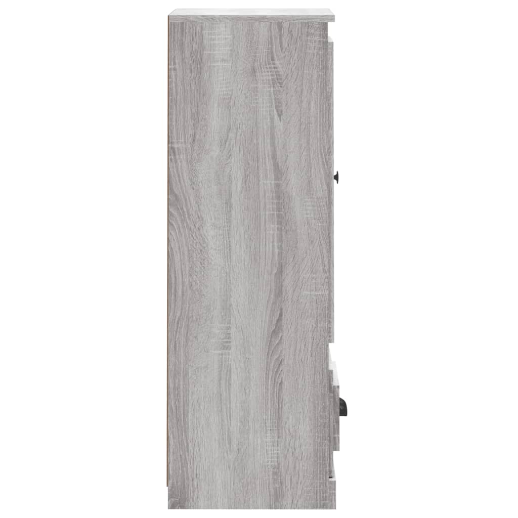 Hoge kast 36x35,5x103,5 cm bewerkt hout eikenkleurig