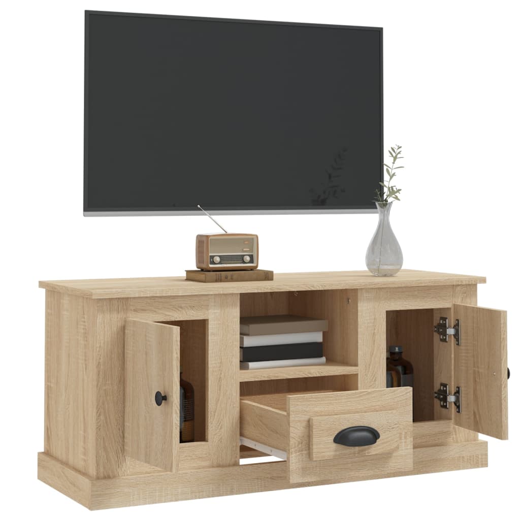 Tv-meubel 100x35,5x45 cm bewerkt hout