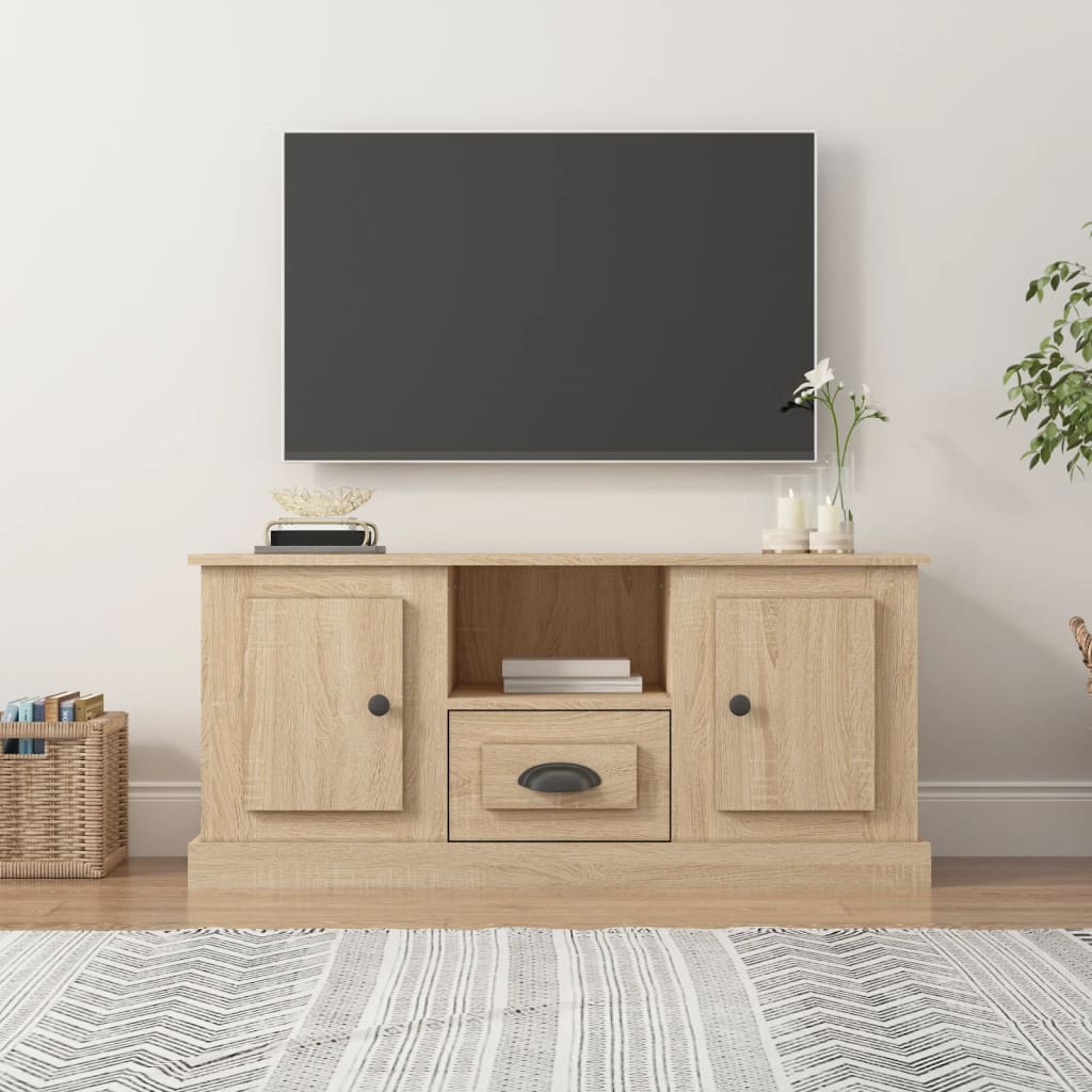 Tv-meubel 100x35,5x45 cm bewerkt hout