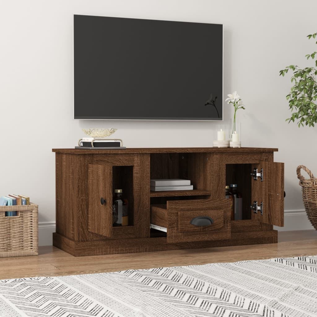 Tv-meubel 100x35,5x45 cm bewerkt hout