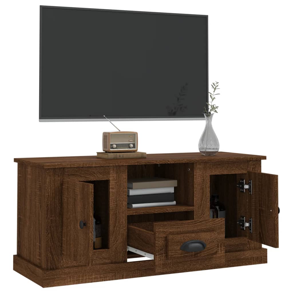 Tv-meubel 100x35,5x45 cm bewerkt hout