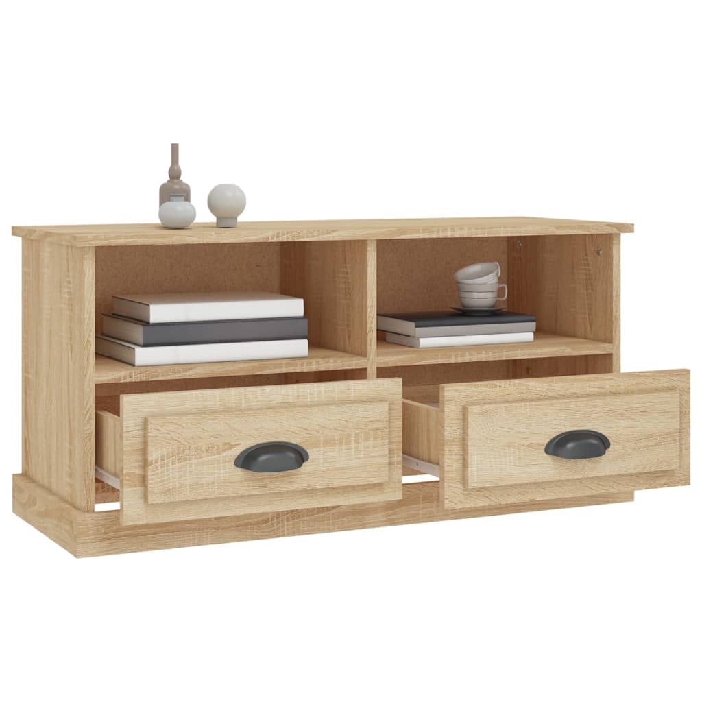 Tv-meubel 93x35,5x45 cm bewerkt hout