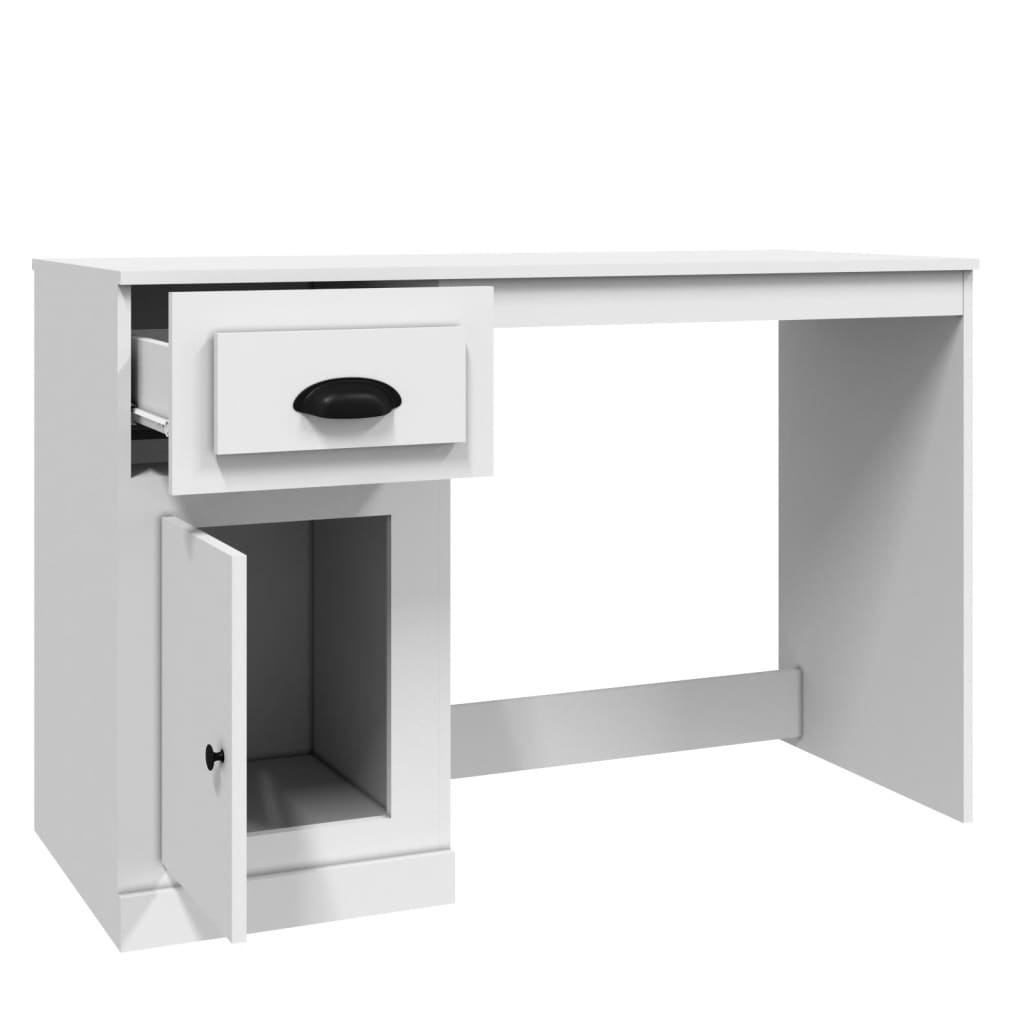 Bureau met lade 115x50x75 cm bewerkt hout eikenkleurig