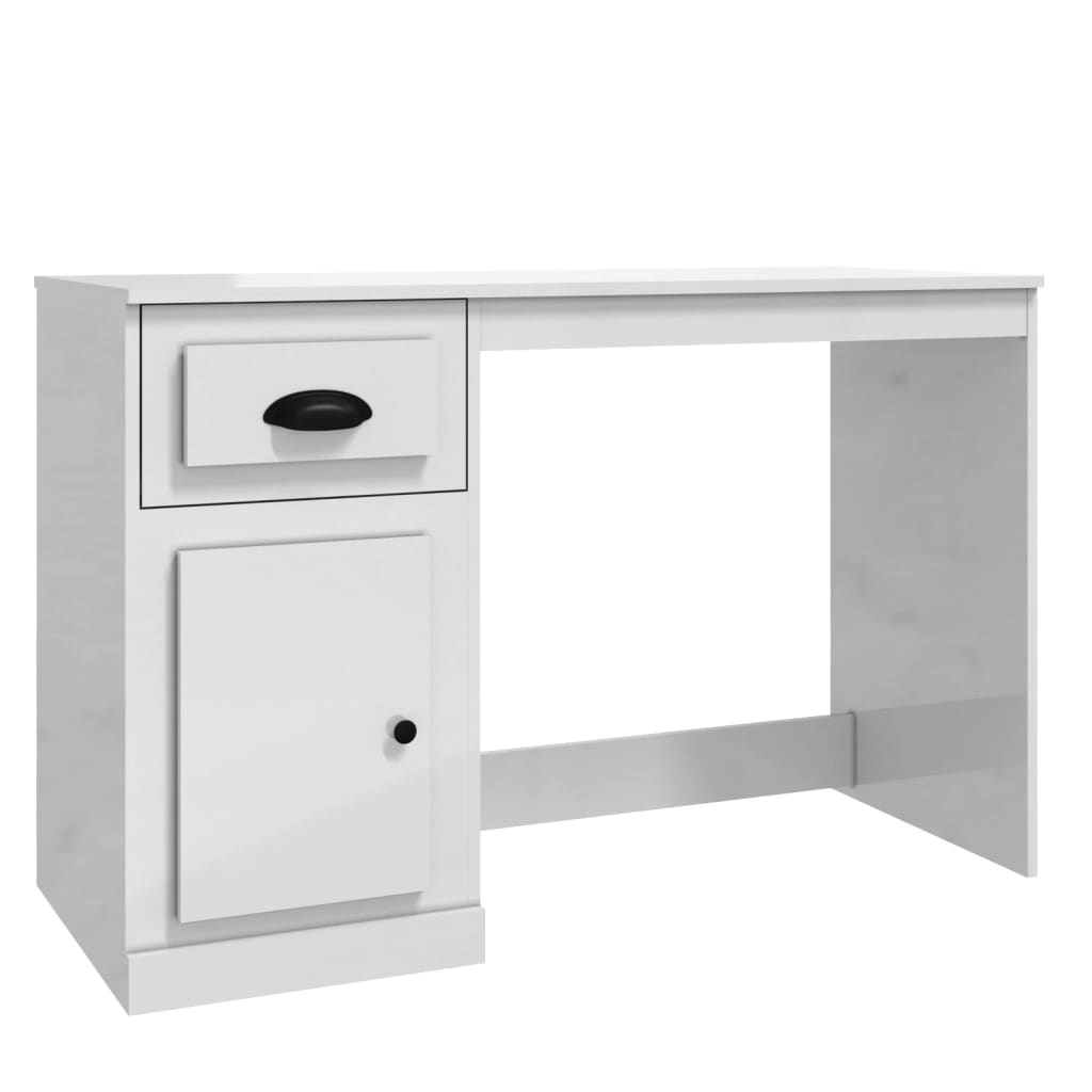 Bureau met lade 115x50x75 cm bewerkt hout eikenkleurig