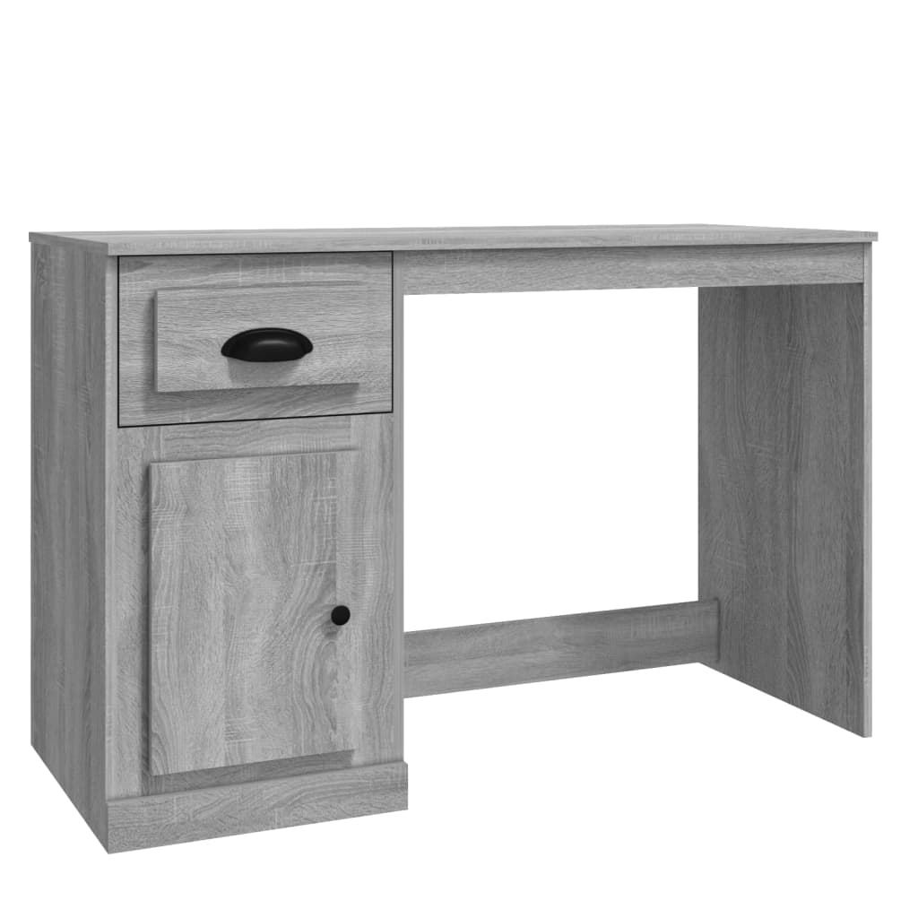 Bureau met lade 115x50x75 cm bewerkt hout eikenkleurig