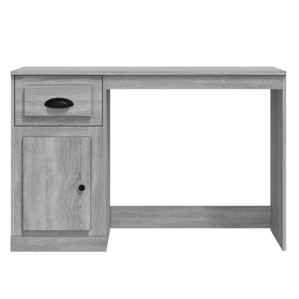 Bureau met lade 115x50x75 cm bewerkt hout eikenkleurig