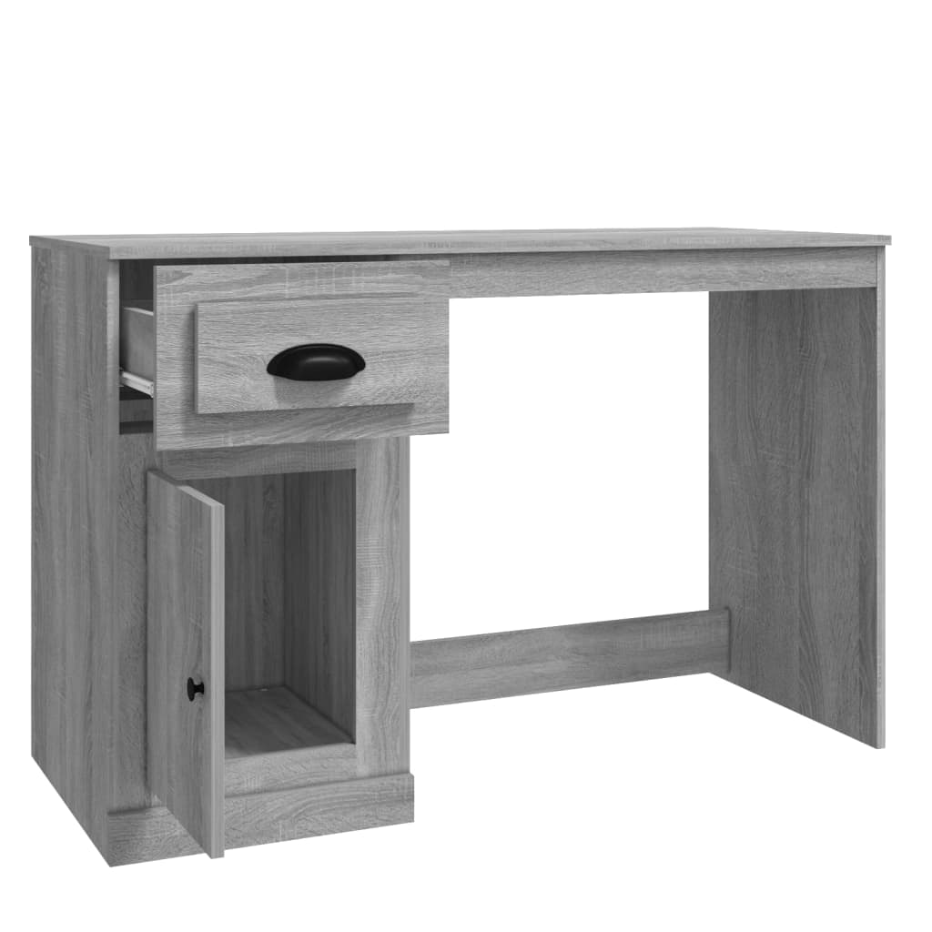 Bureau met lade 115x50x75 cm bewerkt hout eikenkleurig