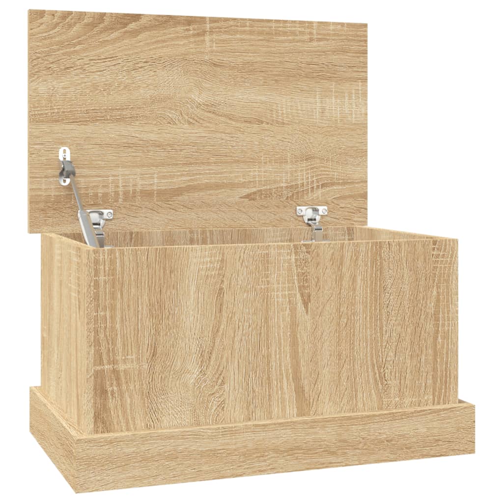 Opbergbox 50x30x28 cm bewerkt hout eikenkleurig