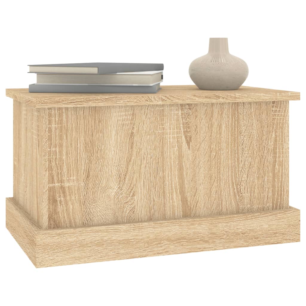 Opbergbox 50x30x28 cm bewerkt hout eikenkleurig