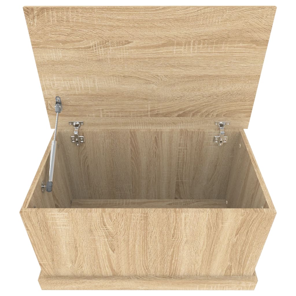 Opbergbox 50x30x28 cm bewerkt hout eikenkleurig