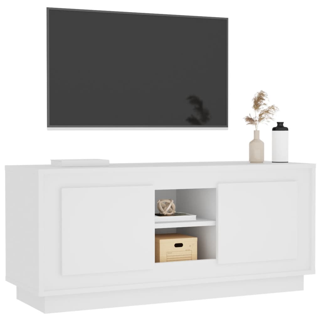 Tv-meubel 102x35x45 cm bewerkt hout