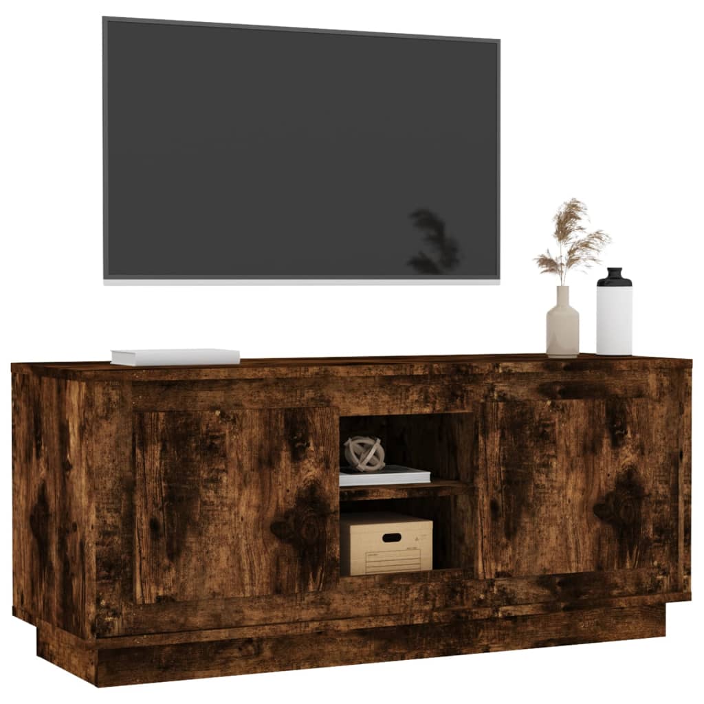 Tv-meubel 102x35x45 cm bewerkt hout