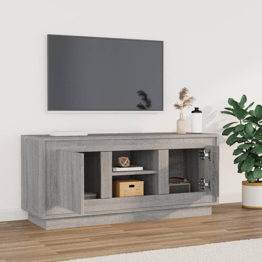 Tv-meubel 102x35x45 cm bewerkt hout