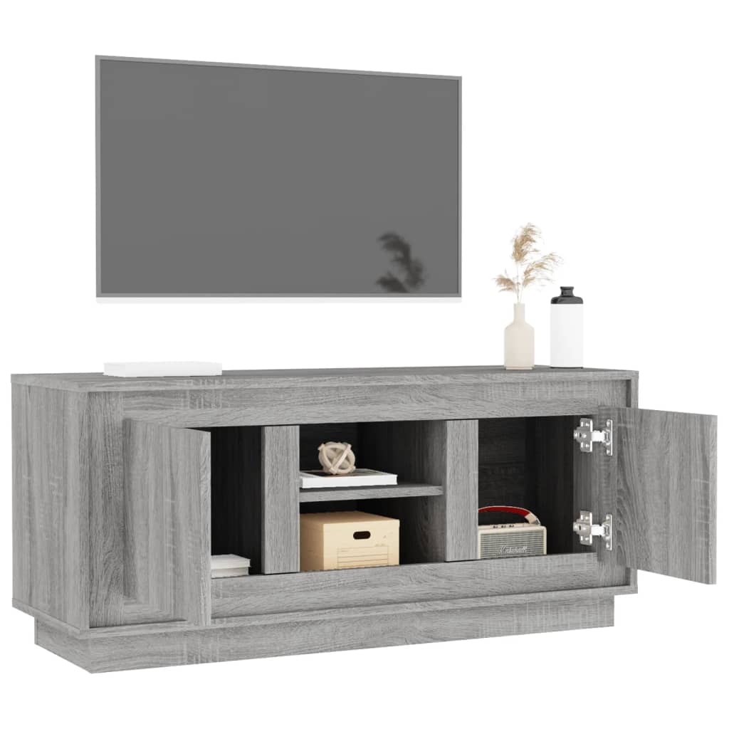 Tv-meubel 102x35x45 cm bewerkt hout