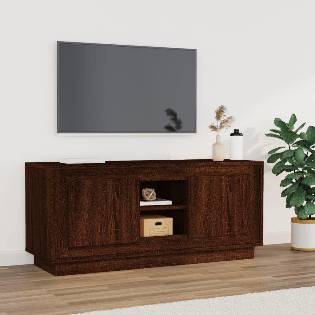 Tv-meubel 102x35x45 cm bewerkt hout