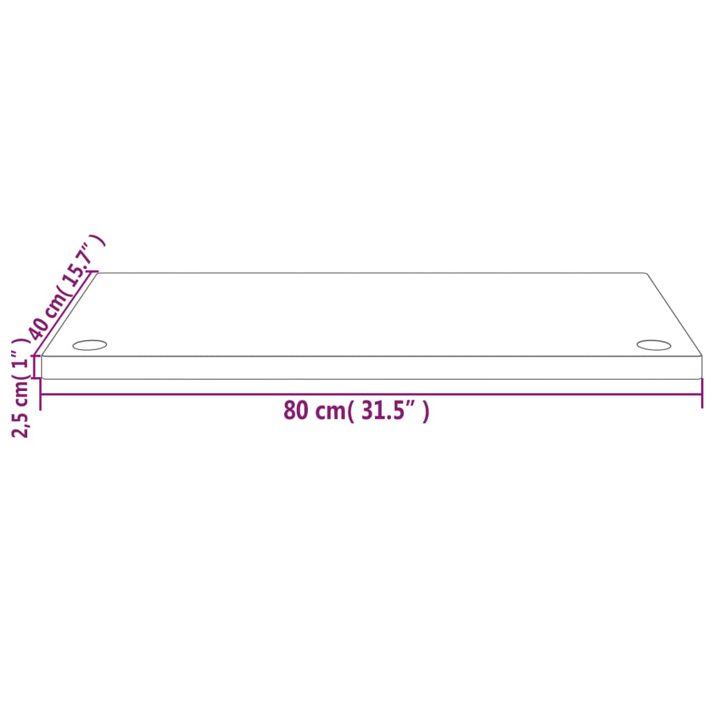 Bureaublad 110x55x2,5 cm massief grenenhout