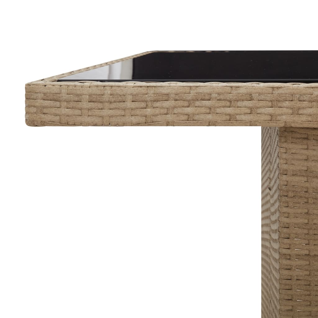 5-delige Tuinset met kussens poly rattan beige