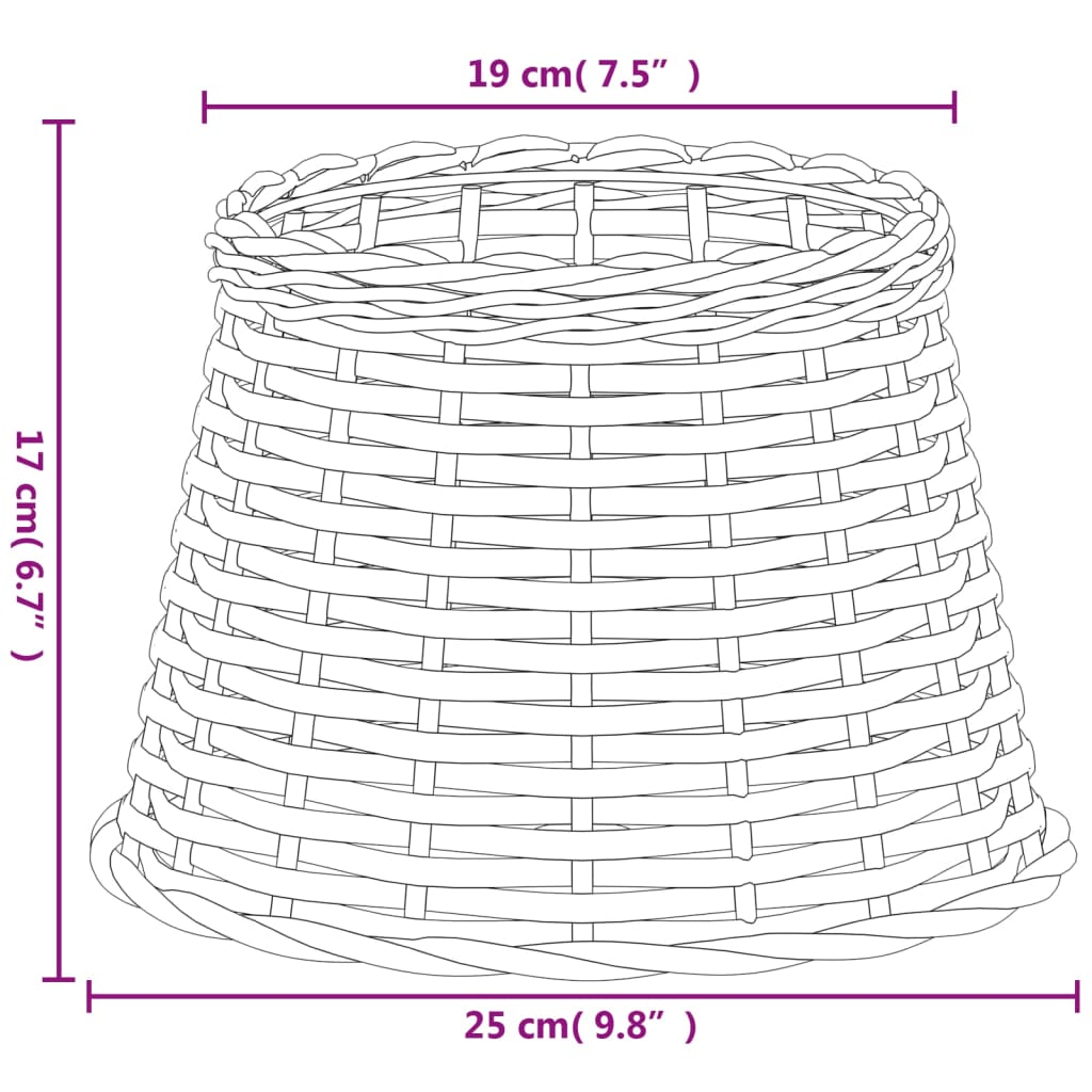 Lampenkap Ø50x30 cm wicker