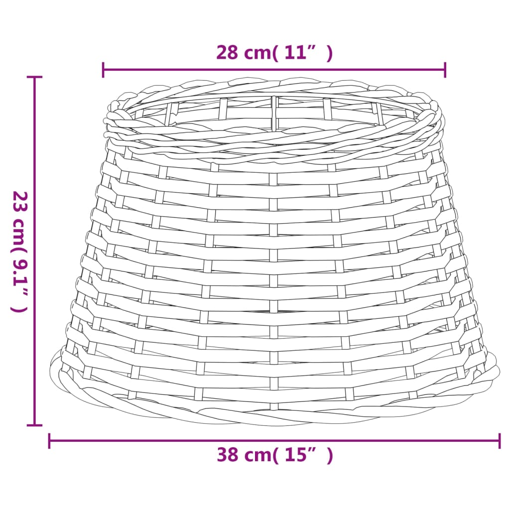 Lampenkap Ø50x30 cm wicker