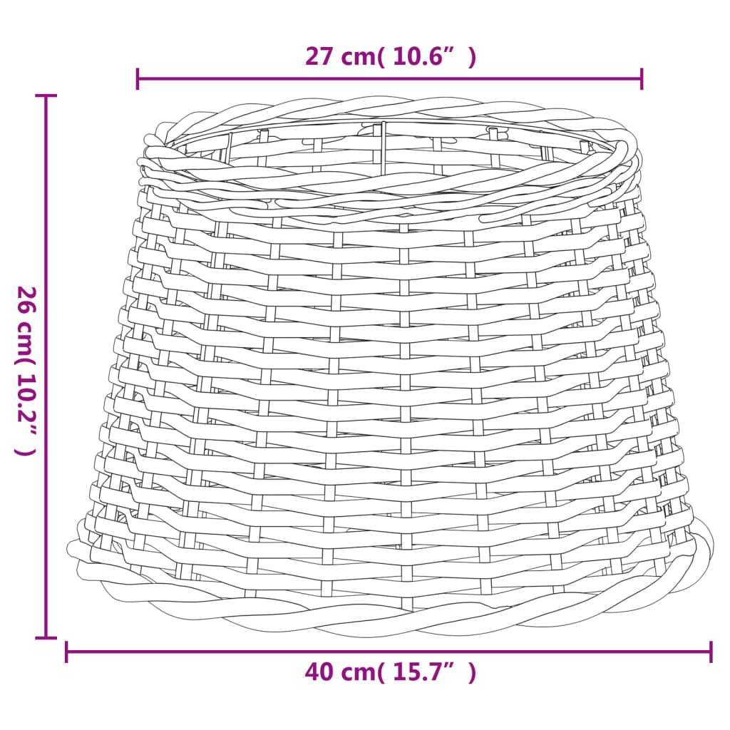 Lampenkap Ø25x17 cm wicker