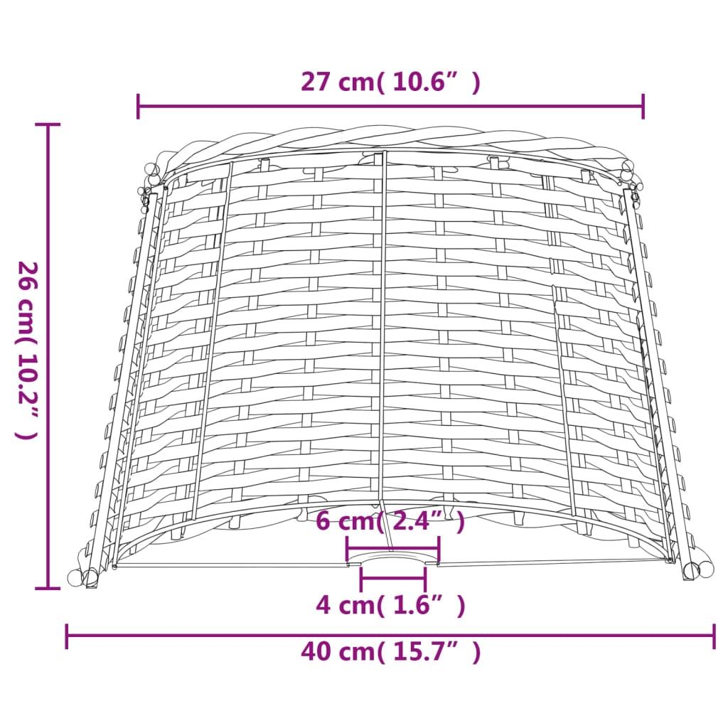 Lampenkap Ø50x30 cm wicker