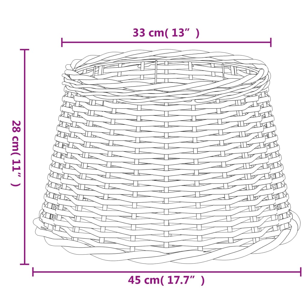 Lampenkap Ø25x17 cm wicker