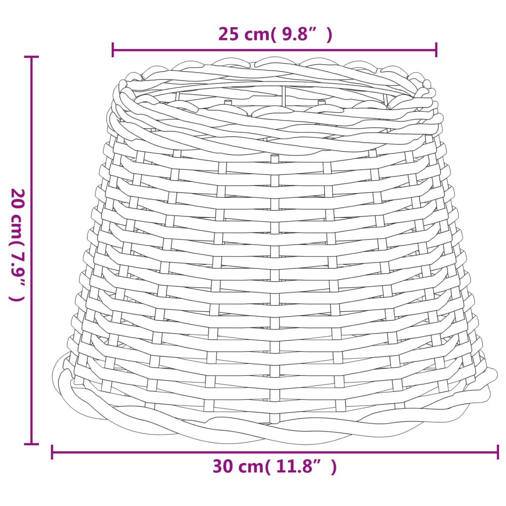 Lampenkap Ø50x30 cm wicker