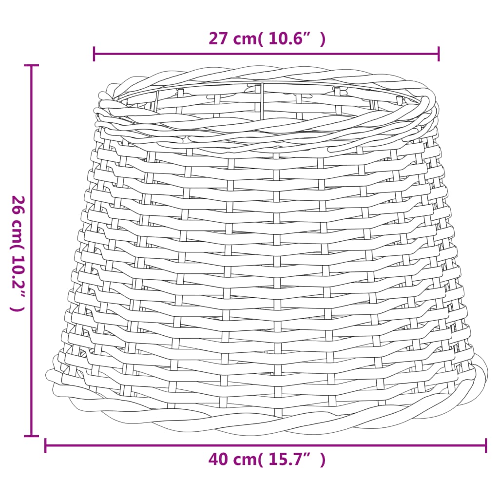 Lampenkap Ø50x30 cm wicker