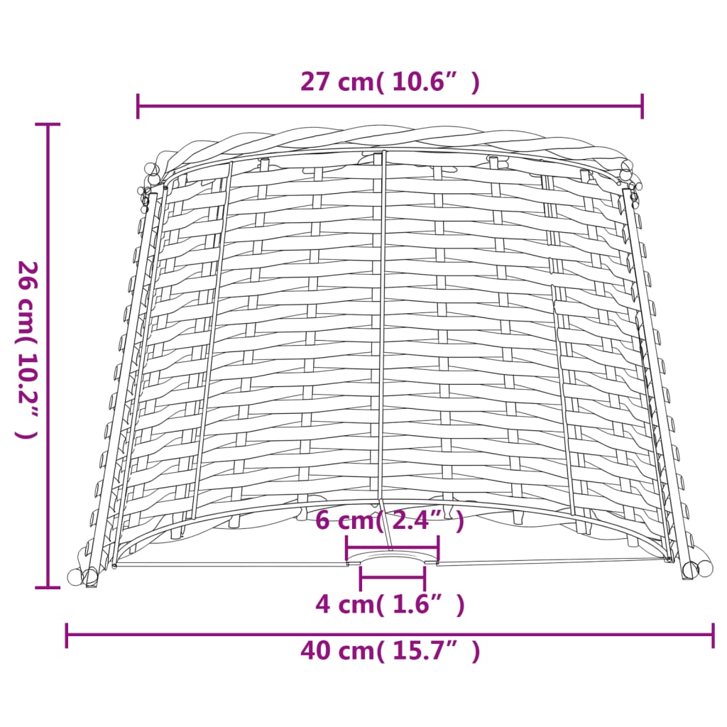 Lampenkap Ø25x17 cm wicker