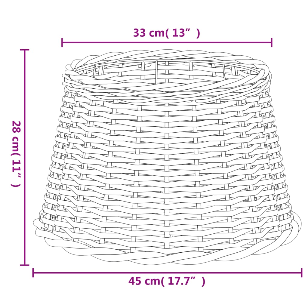 Lampenkap Ø50x30 cm wicker