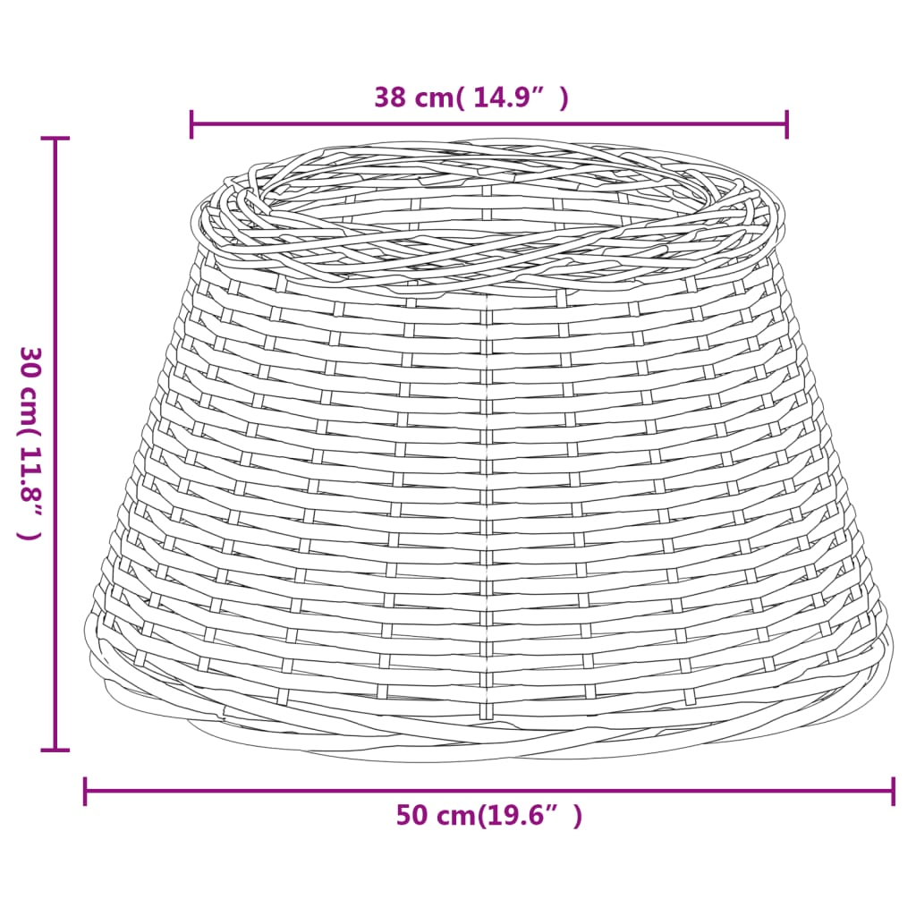 Lampenkap Ø25x17 cm wicker