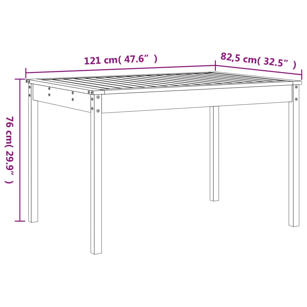 5-delige Tuinset massief