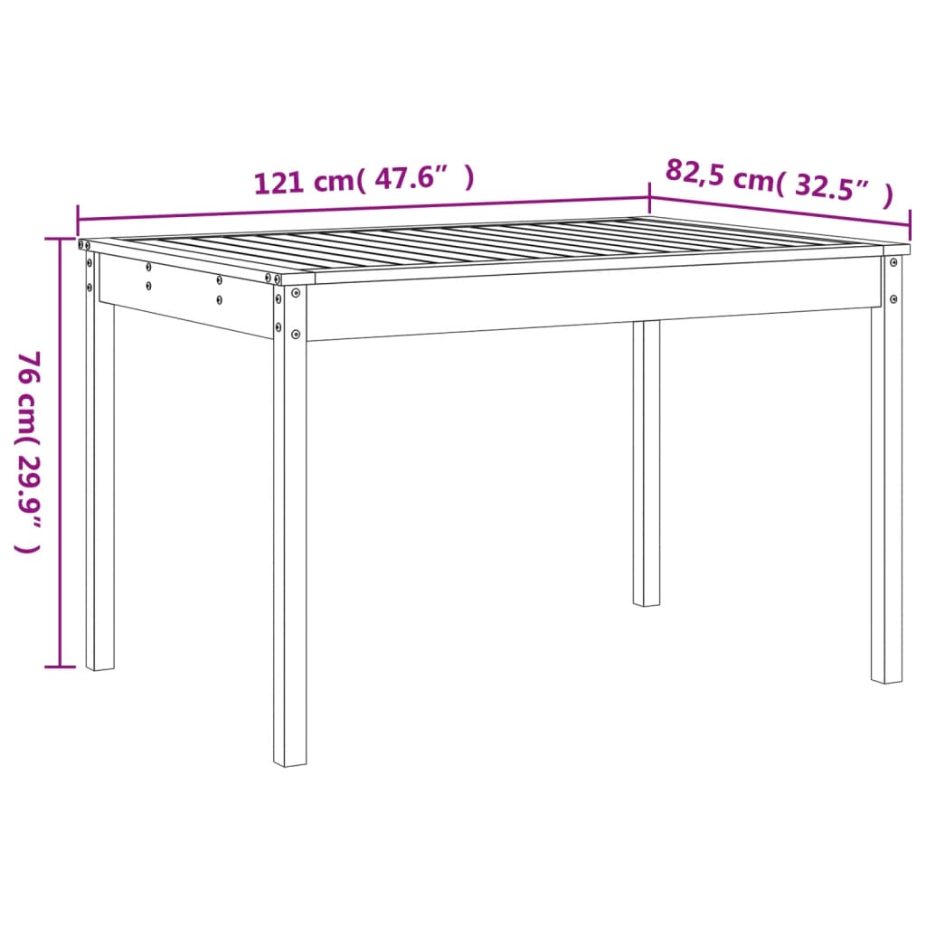 5-delige Tuinset massief