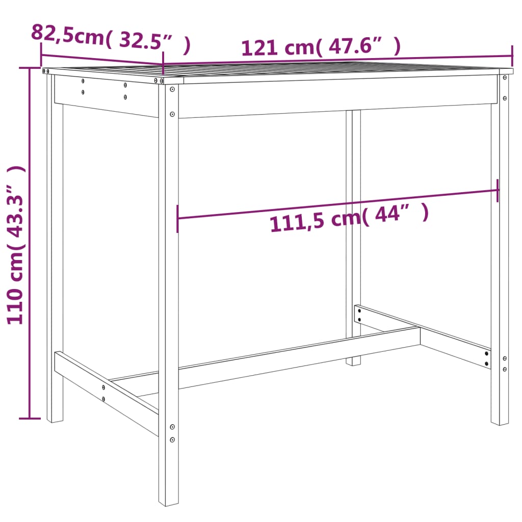 5-delige Barset massief