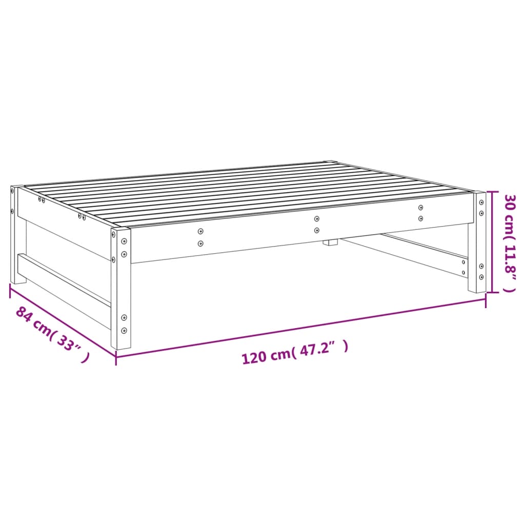 Tuinmiddenbank 120x80 cm massief