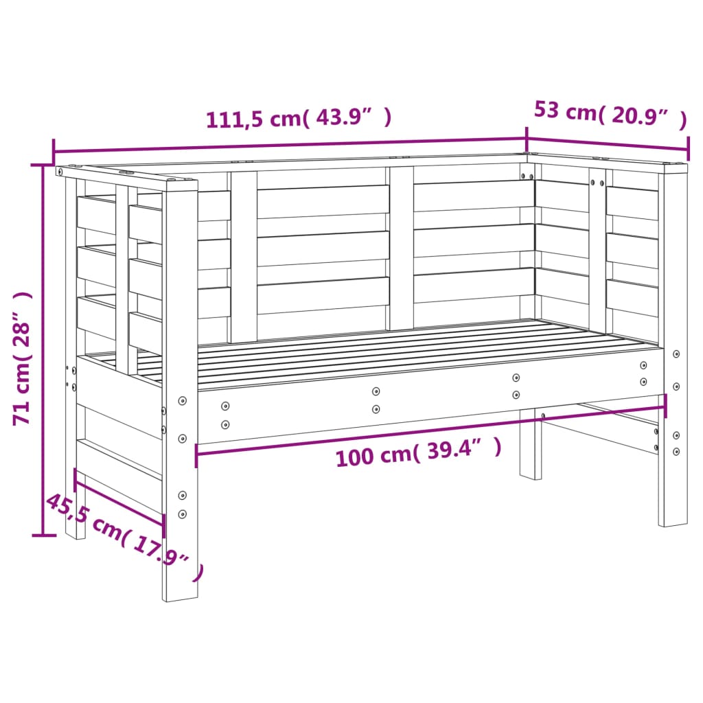 3-delige Loungeset massief