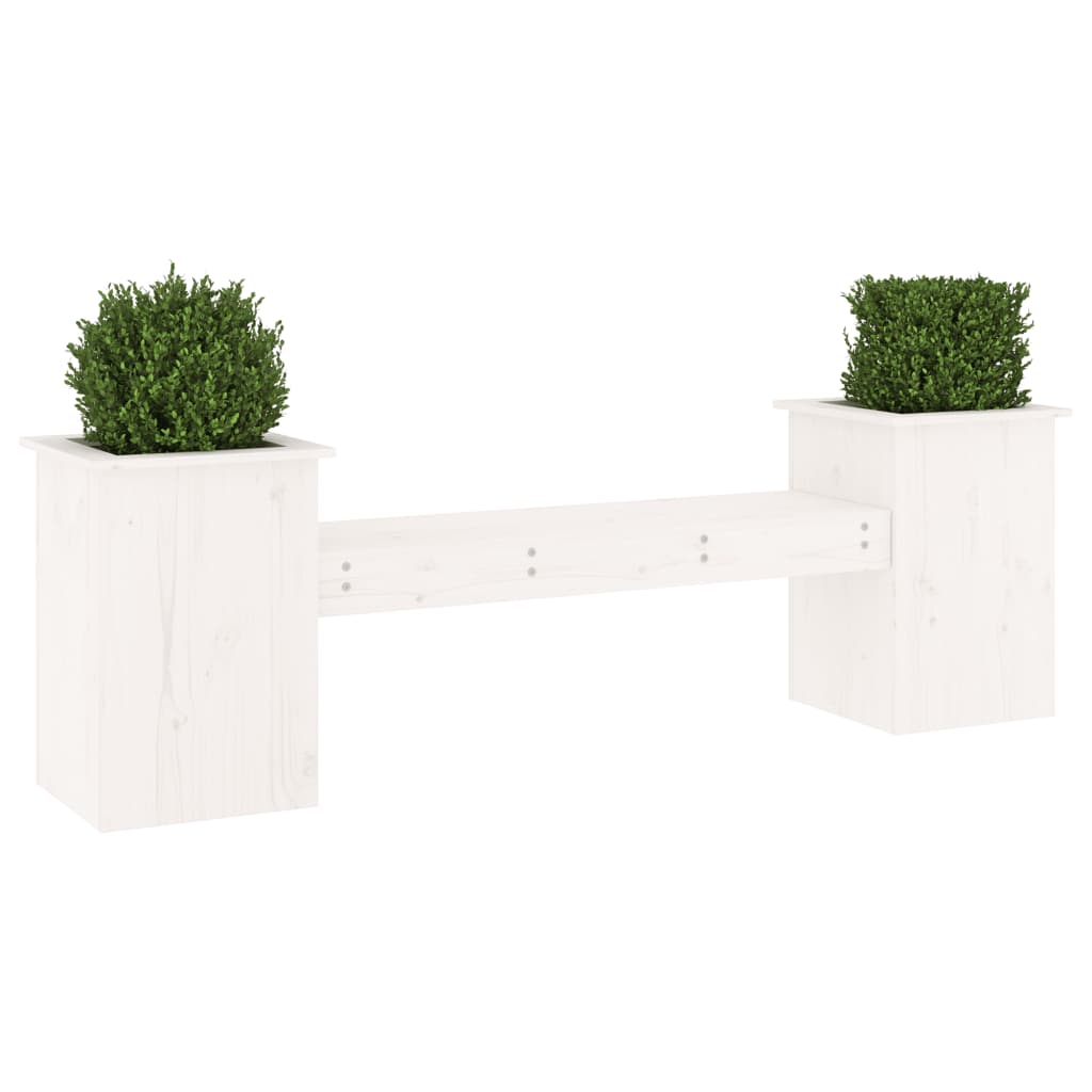 Bankje met plantenbakken 184,5x39,5x56,5 cm