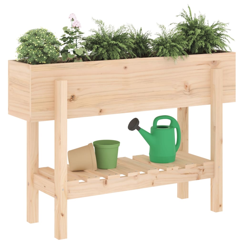 Plantenbak verhoogd 101x30x69 cm massief