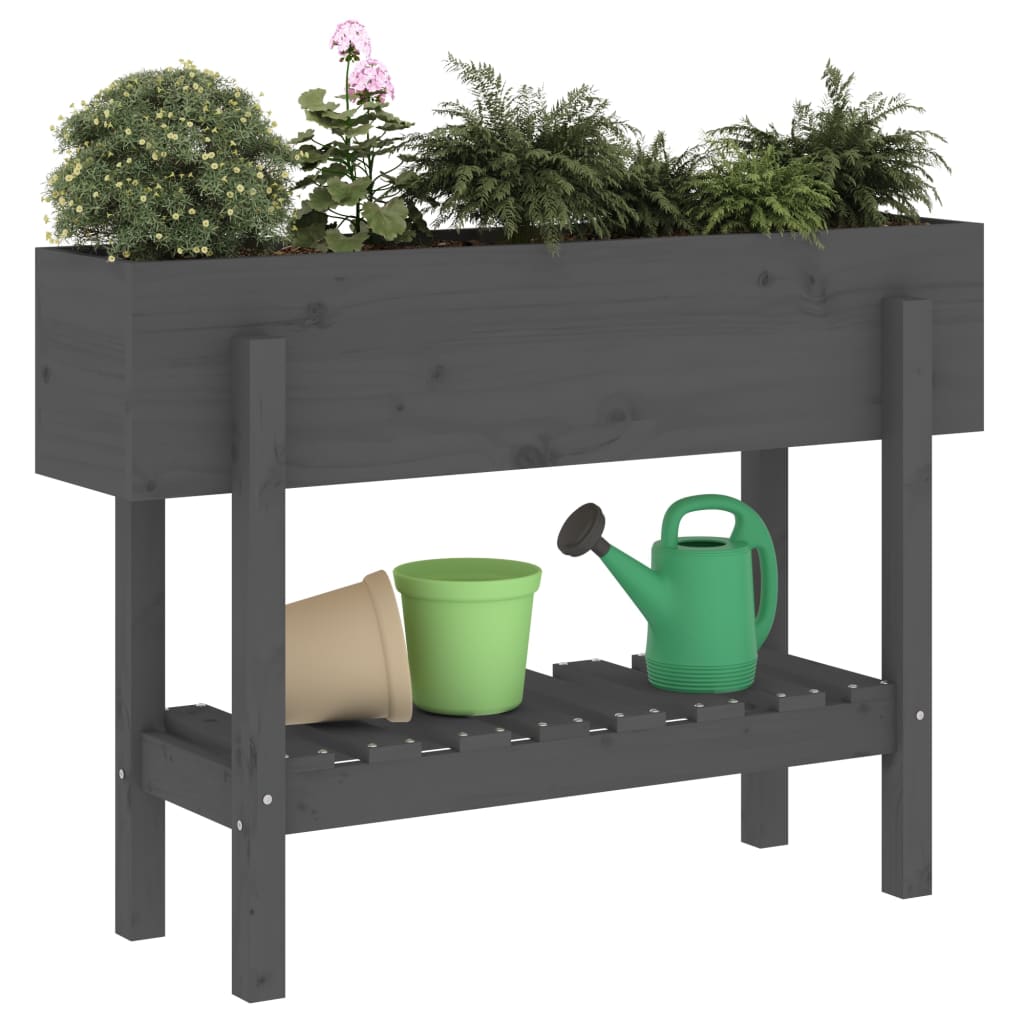 Plantenbak verhoogd 101x30x69 cm massief