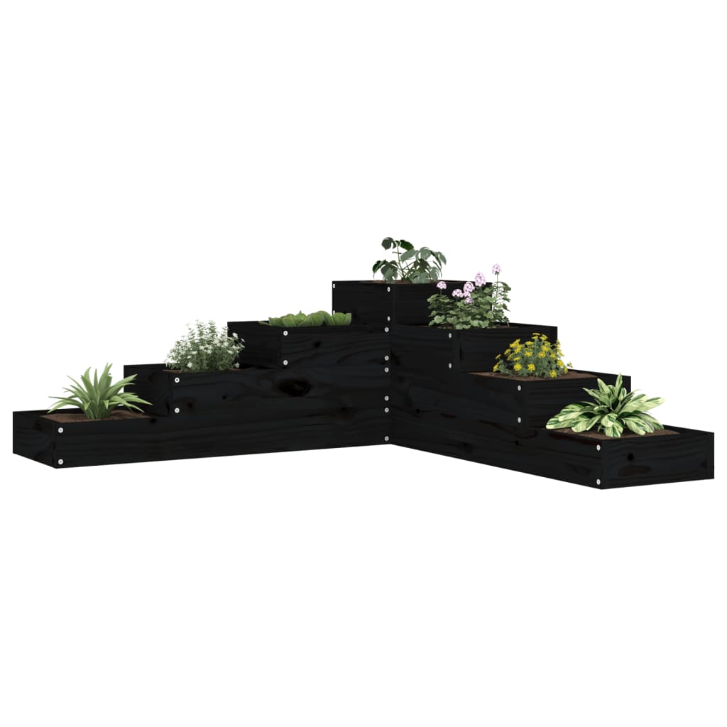 Plantenbak 4-laags 80,5x79x36 cm massief