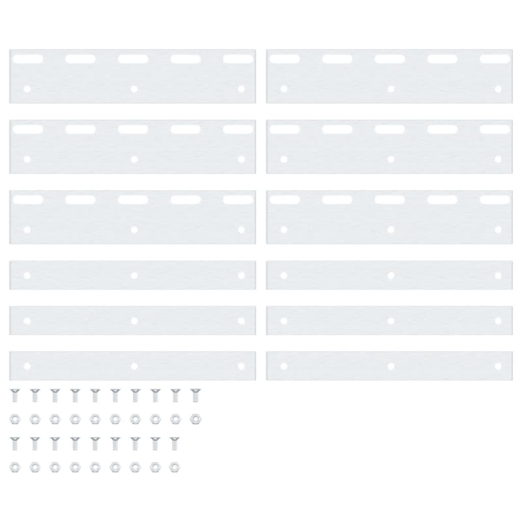 Verbindingsplaten 6 st 20 cm roestvrij staal zilverkleurig