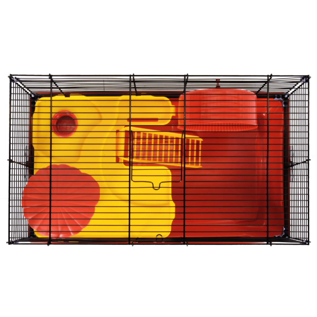 Hamsterkooi 58x32x36 cm polypropeen en metaal rood