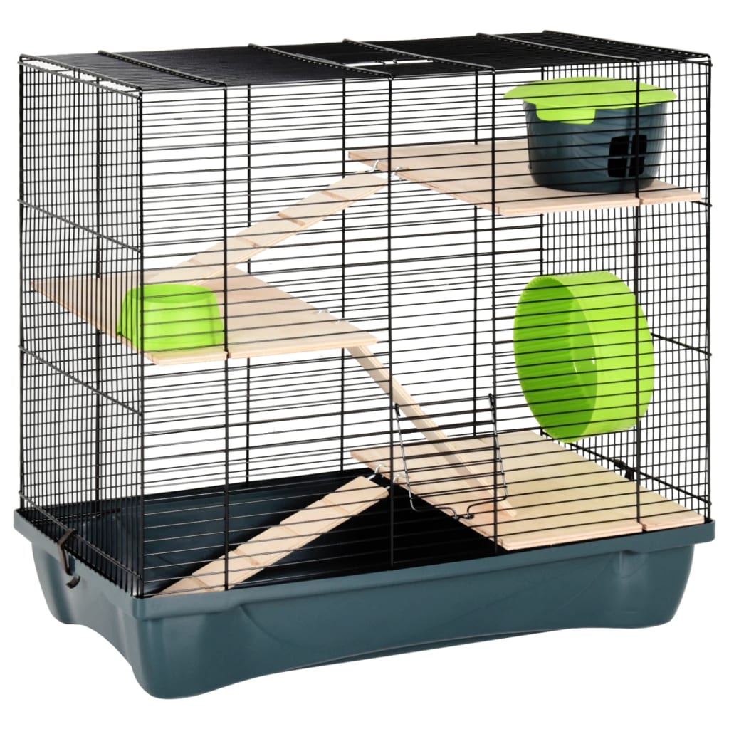 Hamsterkooi 58x32x36 cm polypropeen en metaal rood