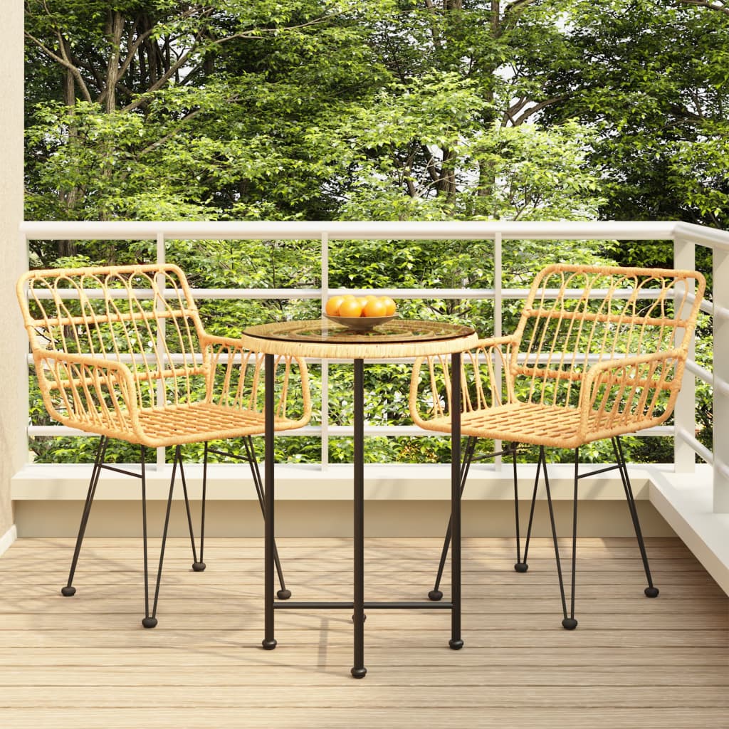 3-delige Tuinset poly rattan