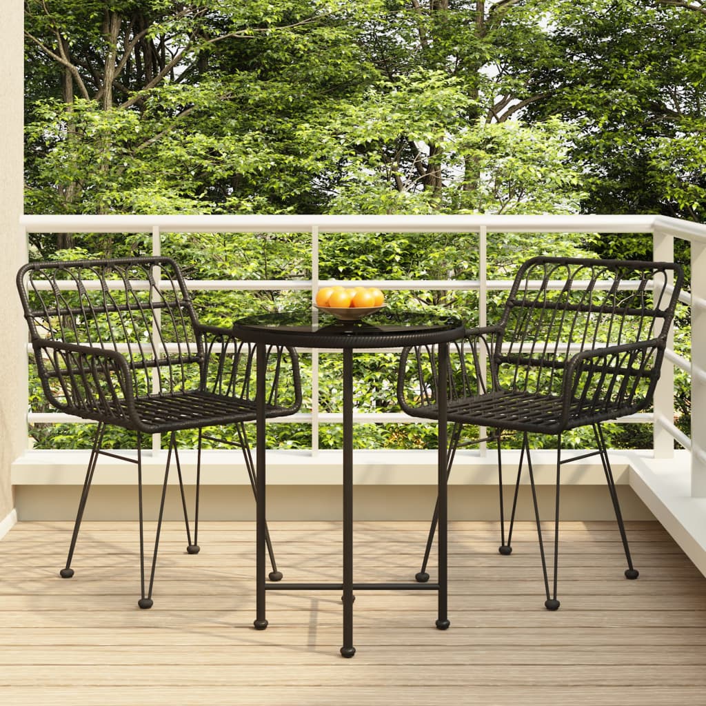 3-delige Tuinset poly rattan