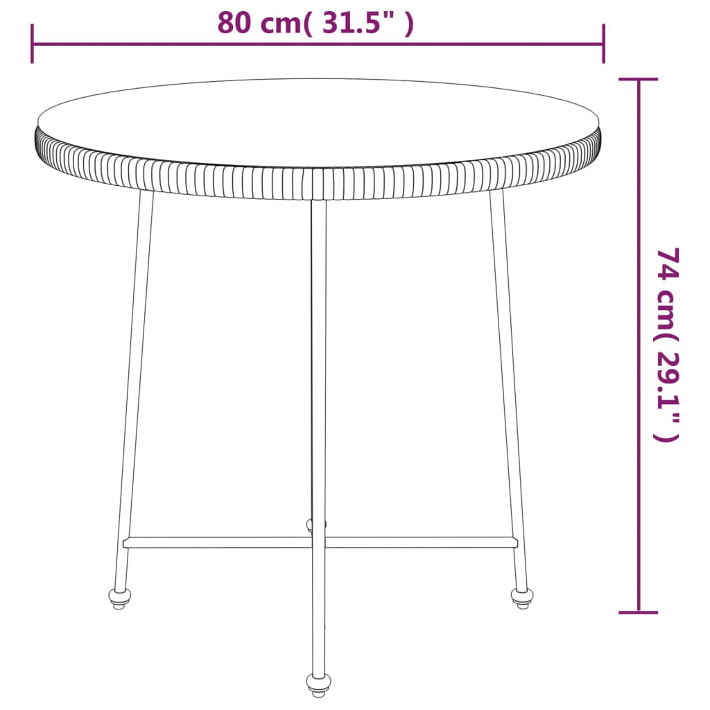 5-delige Tuinset poly rattan