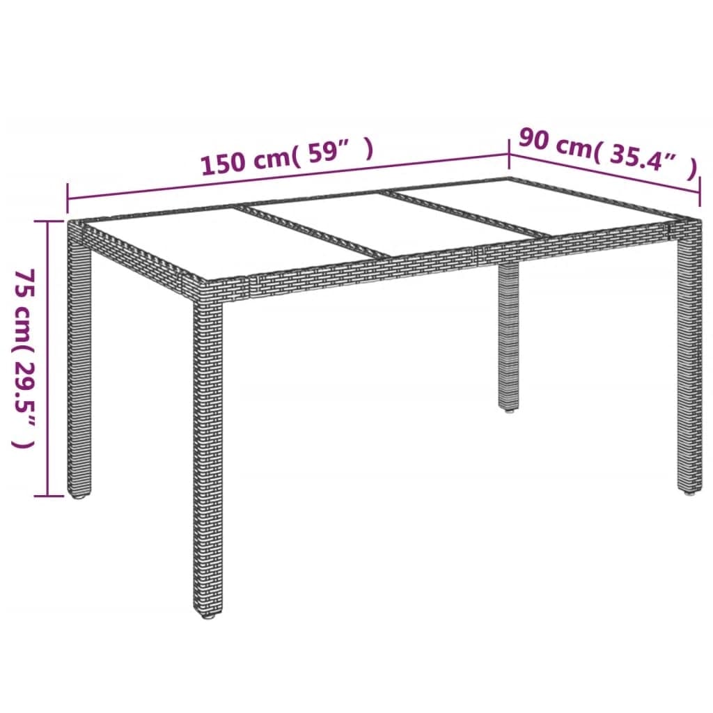 5-delige Tuinset met kussens poly rattan